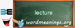 WordMeaning blackboard for lecture